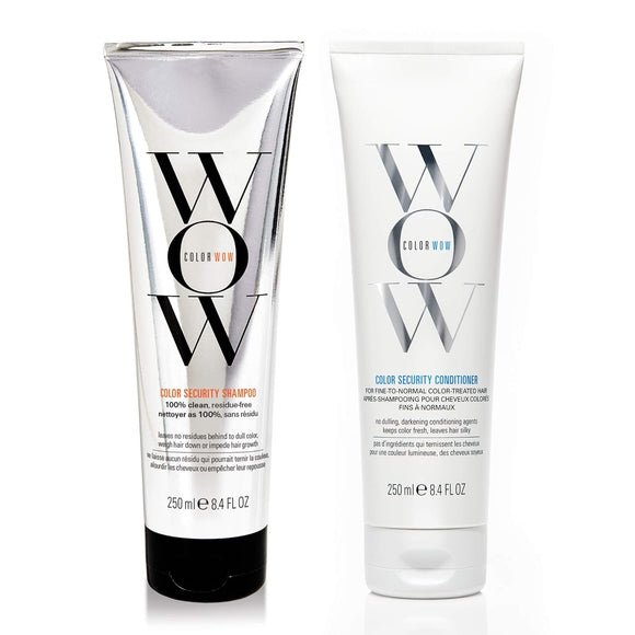 COLOR WOW Color Security Shampoo and Conditioner Duo Set - Hydrating Formula for Fine to Normal Hair