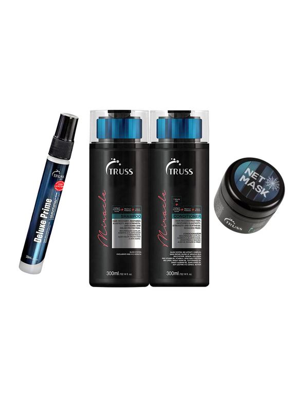 TRUSS Miracle Shampoo and Conditioner Set Bundle+ Free Netmask and Deluxe prime Travel size.