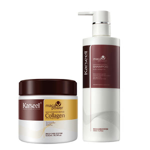 Karseell Collagen Hair Treatment Deep Repair Conditioning All Hair Types +Argan Oil Shampoo Deep Repair Smooth Shampoo