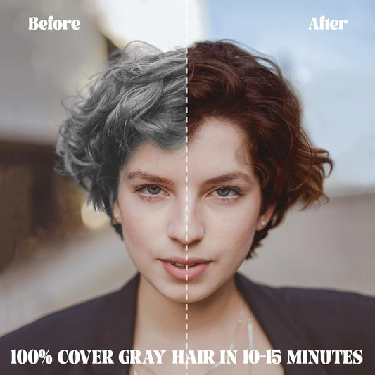 Meidu Instant 3in1 Hair Dye Color Shampoo  500mL each Chestnut Brown